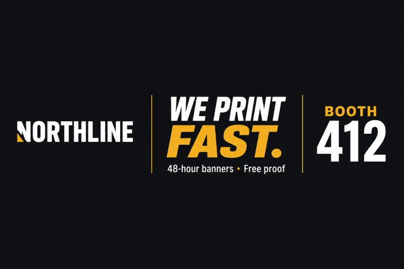 Trade Show — Bold Announcement banner template preview