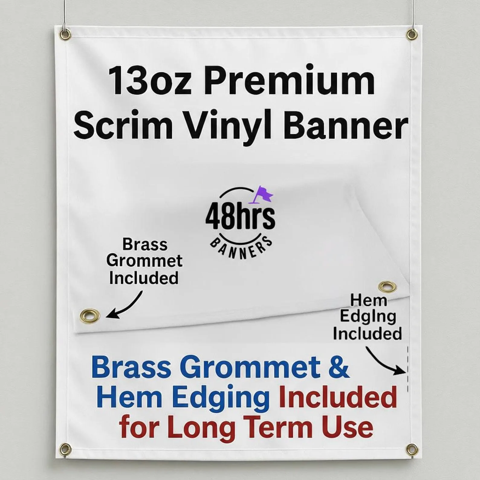 RUSH Custom Logo Tent Banner | 48-Hour Delivery | Trade Show Tent Header 