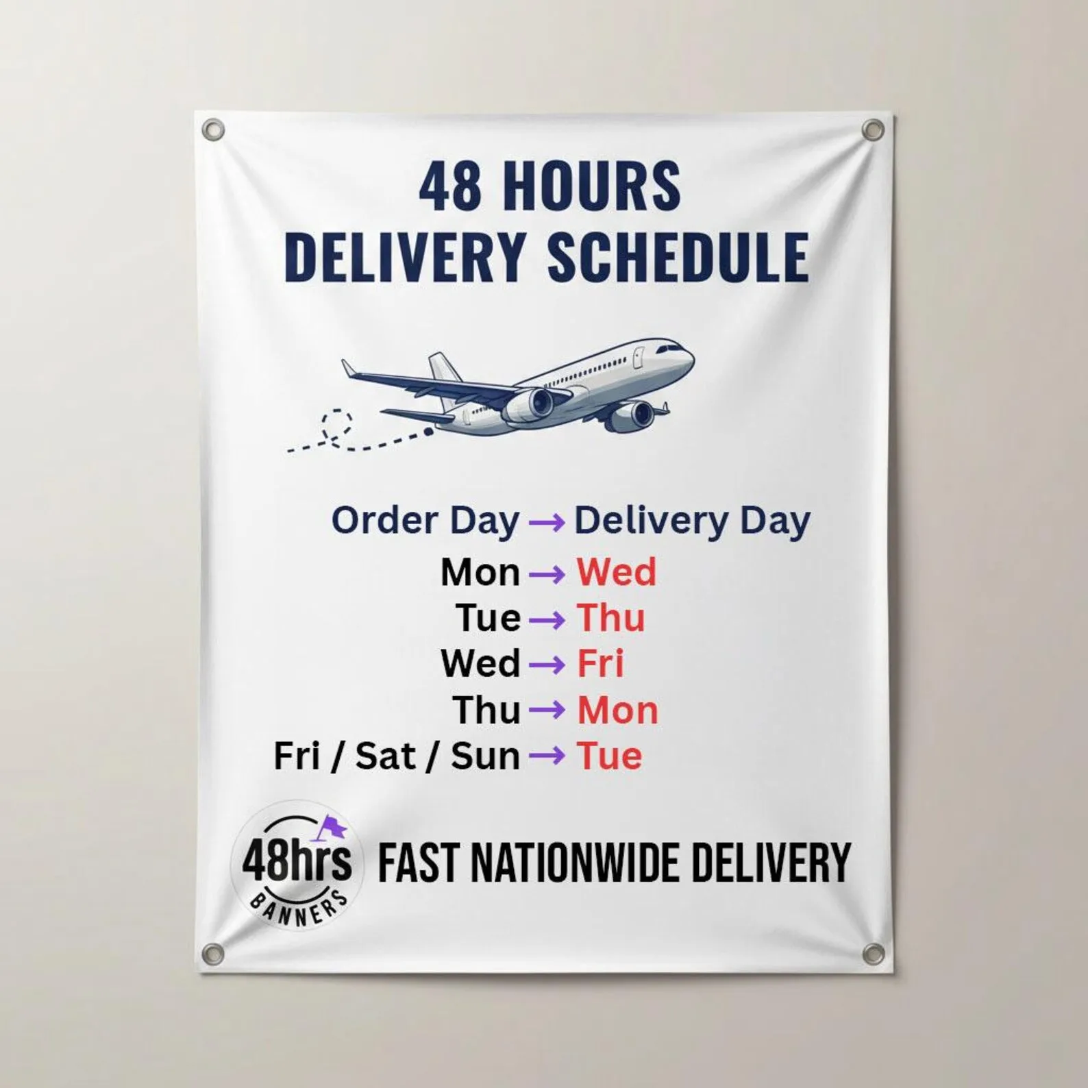 RUSH Custom Logo Tent Banner | 48-Hour Delivery | Trade Show Tent Header 