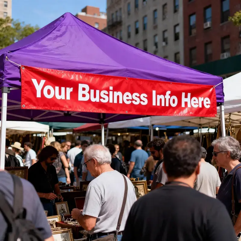 RUSH Custom Logo Tent Banner | 48-Hour Delivery | Trade Show Tent Header