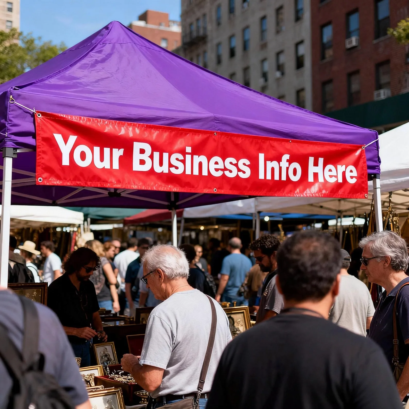 RUSH Custom Logo Tent Banner | 48-Hour Delivery | Trade Show Tent Header 