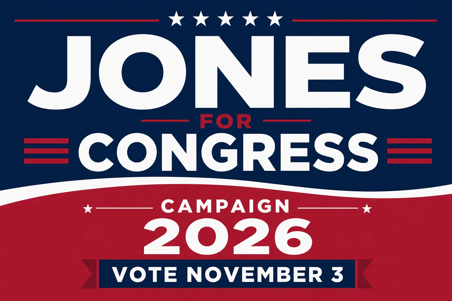 48-Hour Political Campaign Banners | Custom Election Vinyl Signs | Free Design