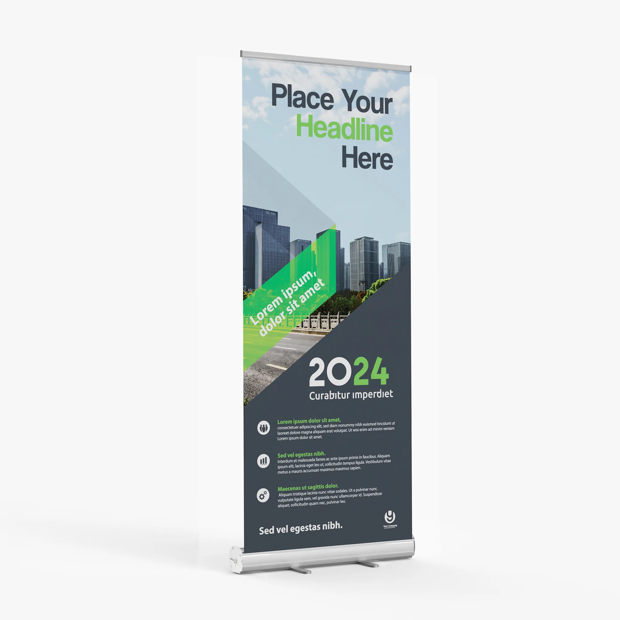 33x81 Retractable Banner Stand | Stand + Insert | Ships in 2 Business Days