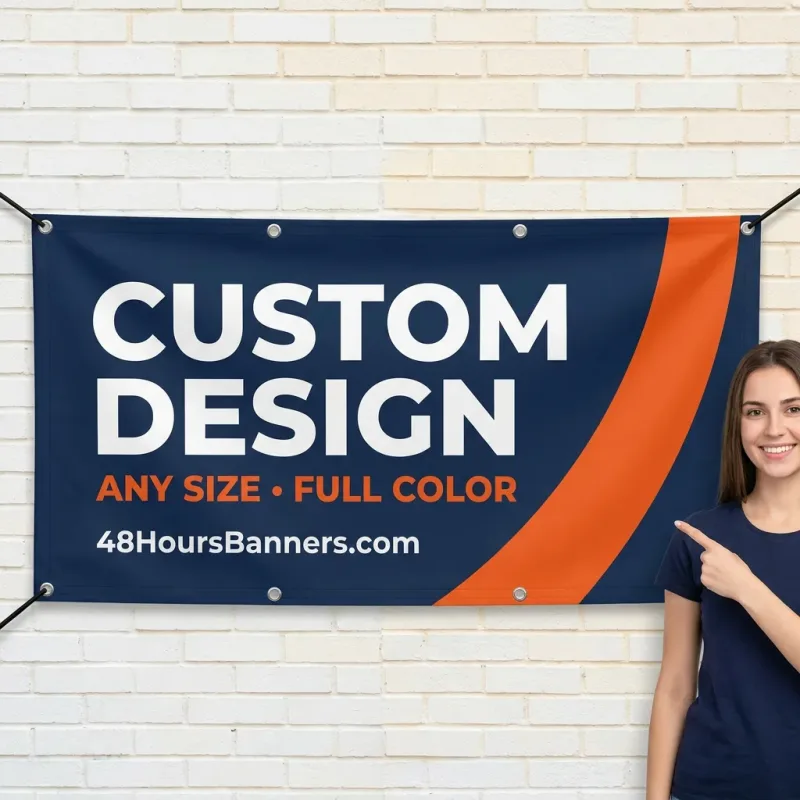 48-Hour Vinyl Banners | Fast Express Printing & Shipping | Free Custom Design
