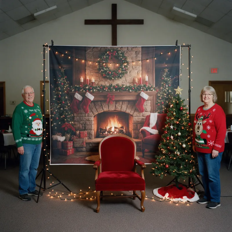Santa Photo Backdrop