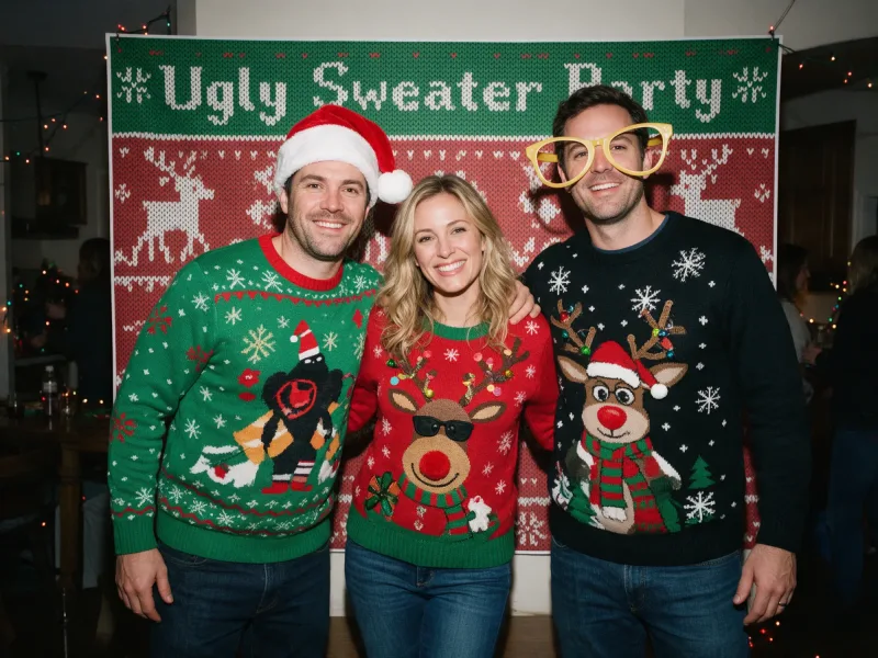 Ugly Sweater Party Backdrop