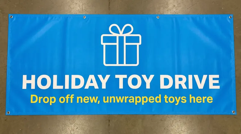 Toy Drive and Charity Banner