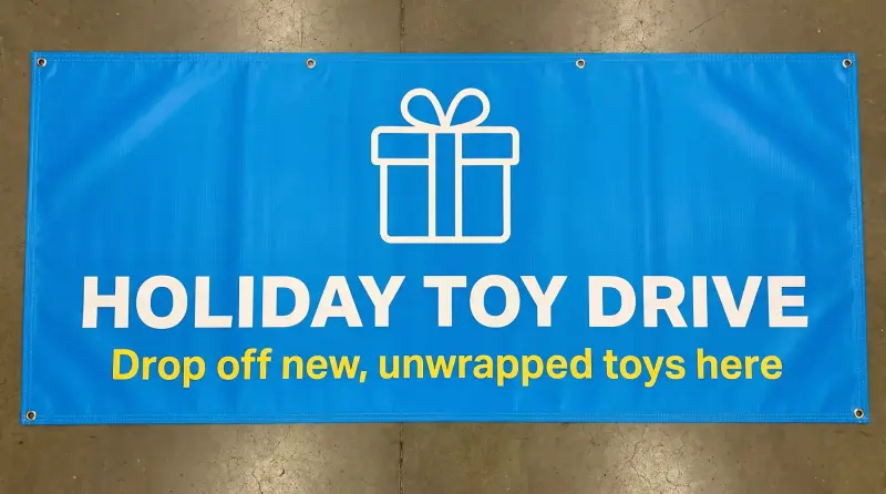 Toy Drive and Charity Banner