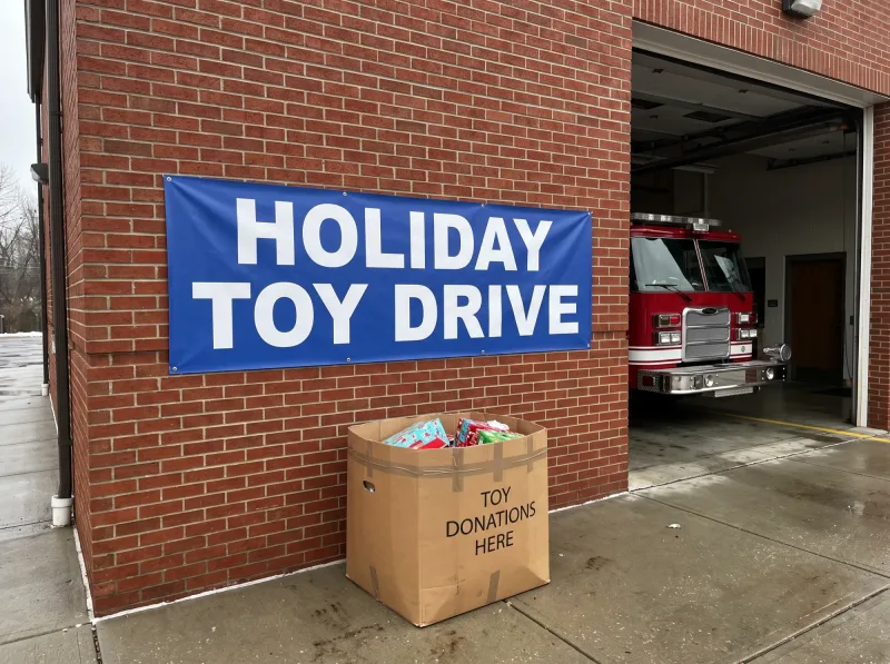 Toy Drive and Charity Banner