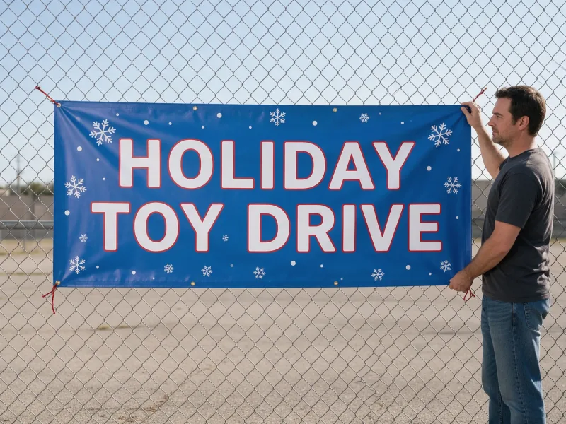 Toy Drive and Charity Banner