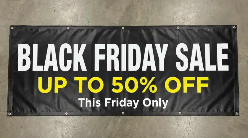 Black friday banner black yellow template