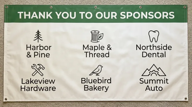 Booster Club and Team Sponsor Banner