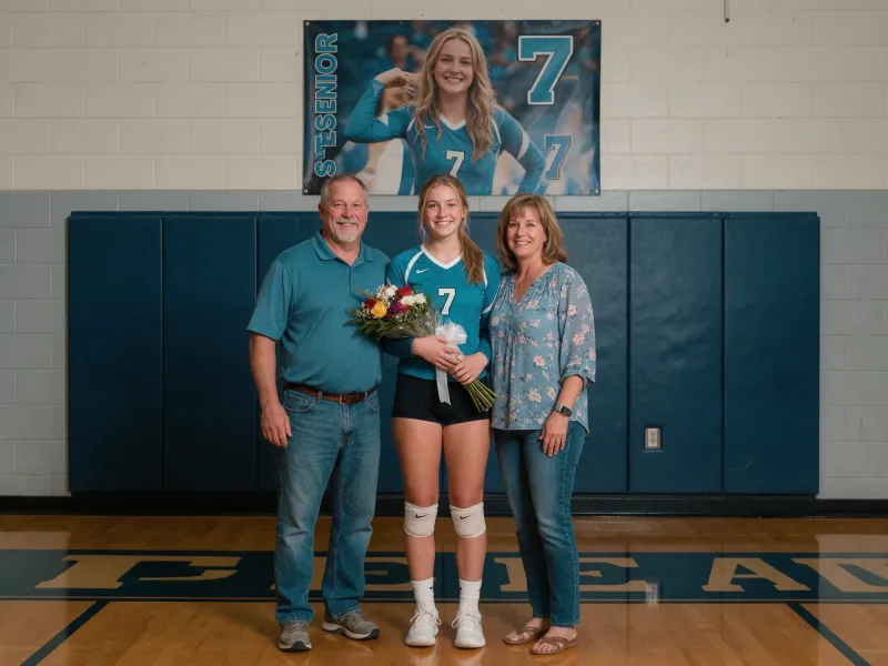 Senior banner senior night ceremony