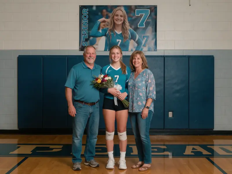 Senior banner senior night ceremony