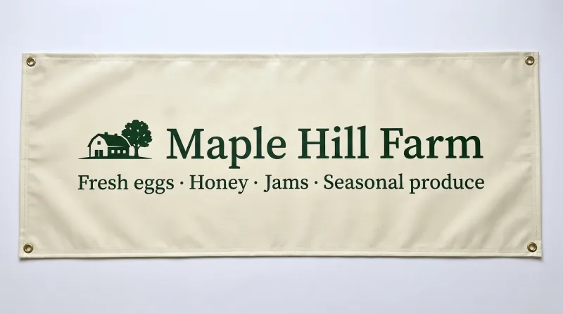 Vendor Booth and Farmers Market Banner