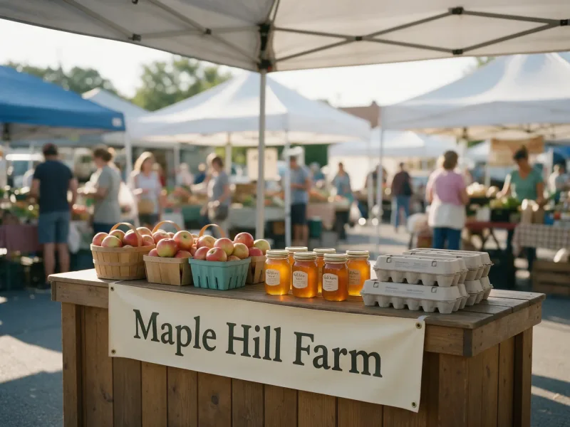 Vendor Booth and Farmers Market Banner