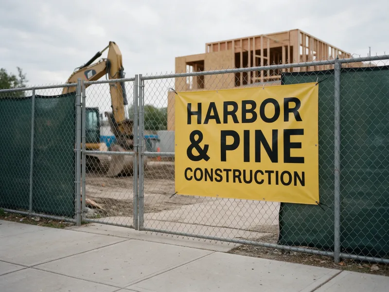 Fence Banner for Job Sites, Fields and Events