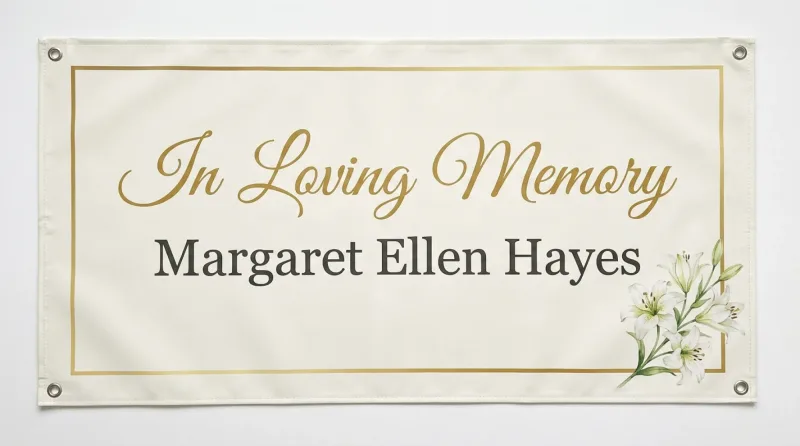 Memorial and Celebration of Life Banner