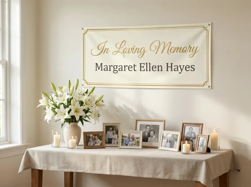 Memorial and Celebration of Life Banner