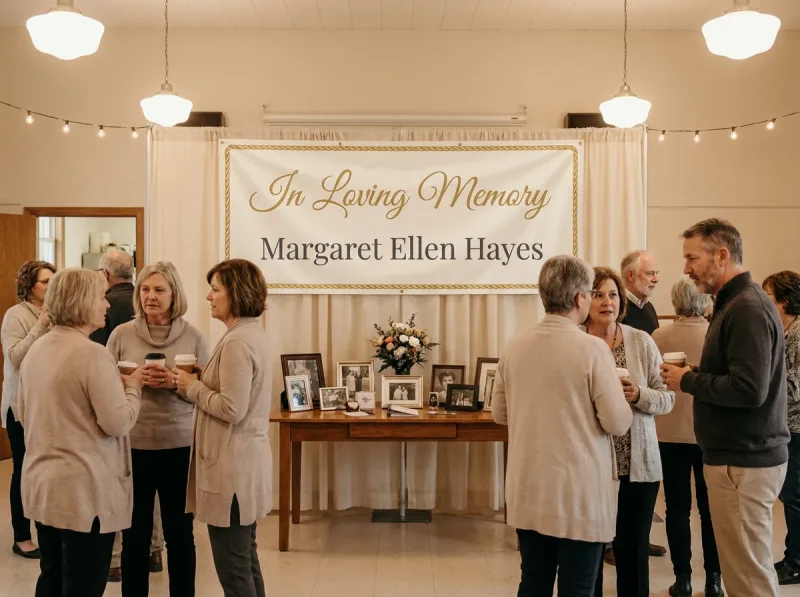 Memorial and Celebration of Life Banner