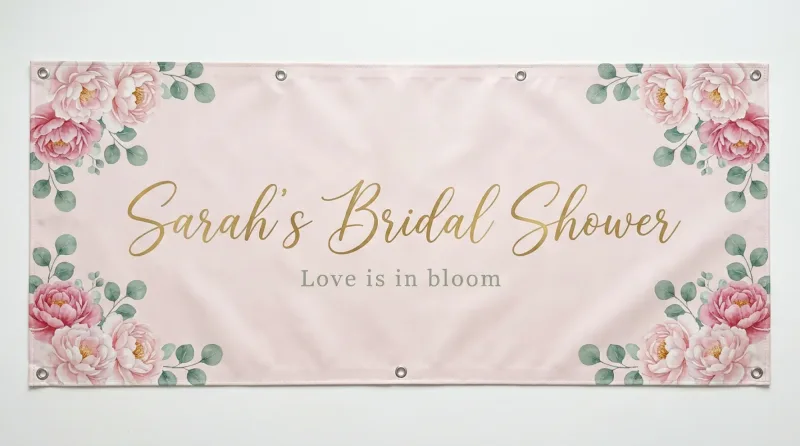 Bridal Shower Banner and Backdrop
