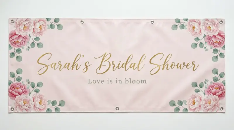 Bridal shower banner template