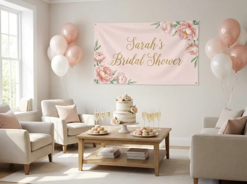 Bridal Shower Banner and Backdrop