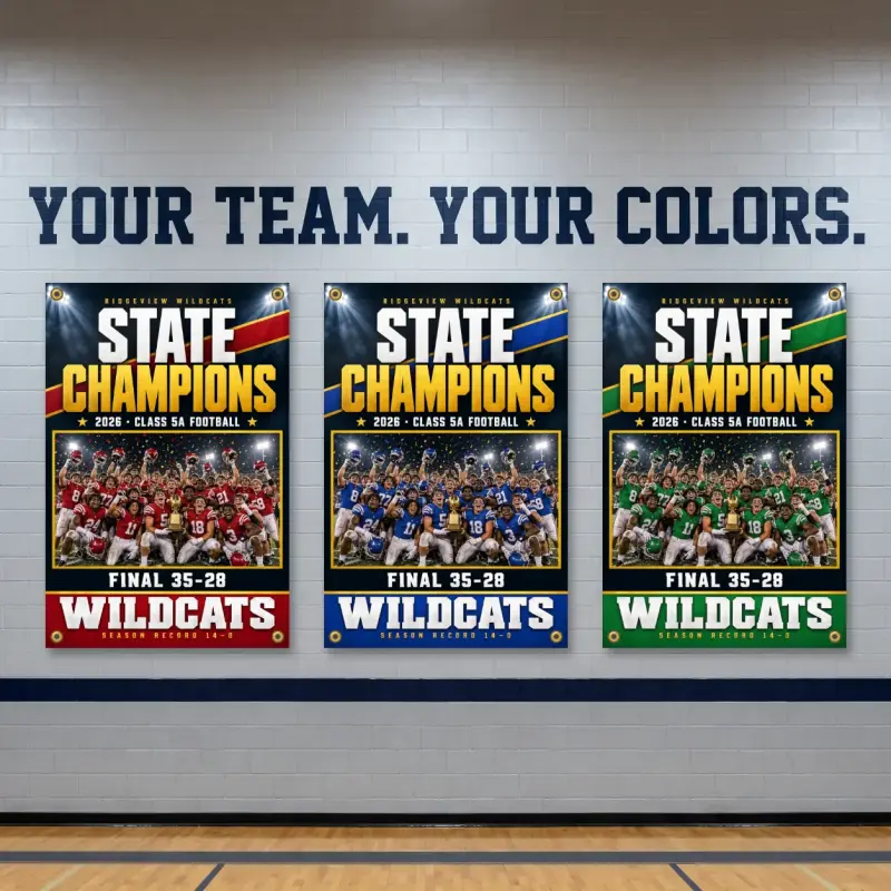 State Champions Banner with Team Photo