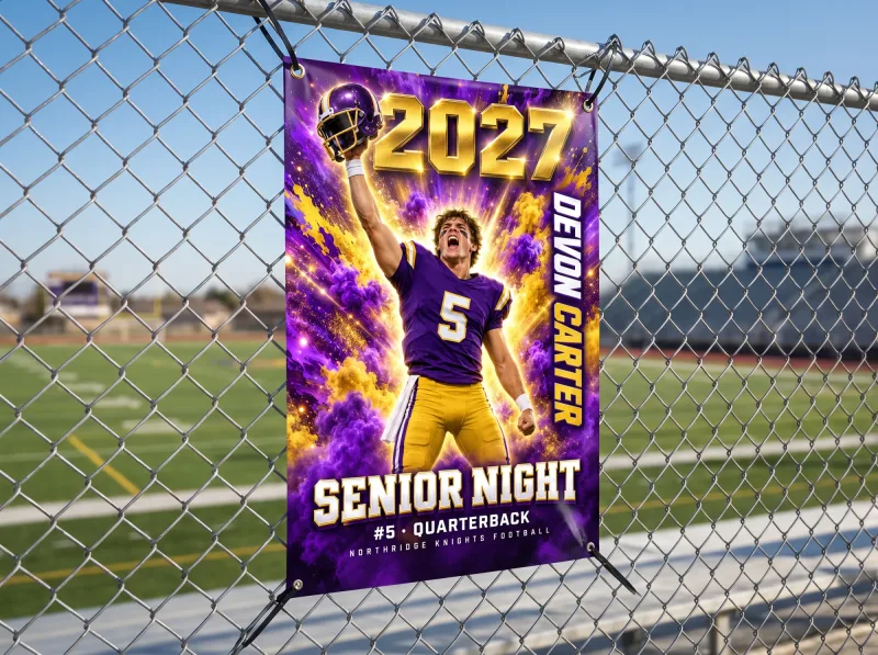Color Burst Custom Senior Night Banner