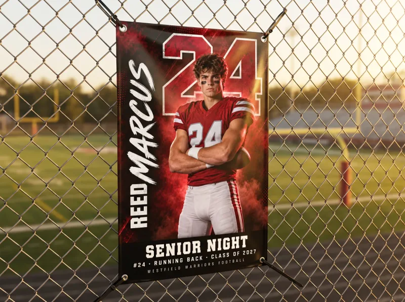 Media Day Hero Custom Senior Night Banner
