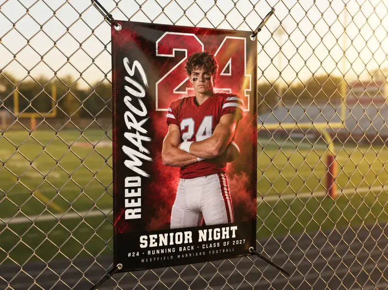 Media Day Hero Custom Senior Night Banner